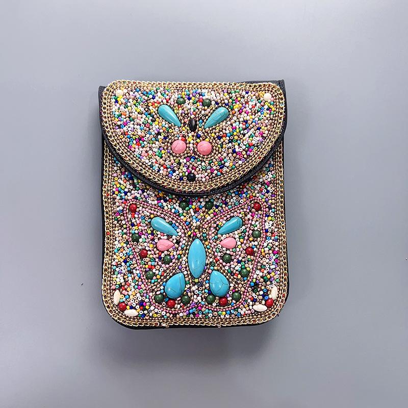 Boho Vintage Veske - Flerroms premium tekstur myk moteriktig allsidig håndlaget dusk risperler