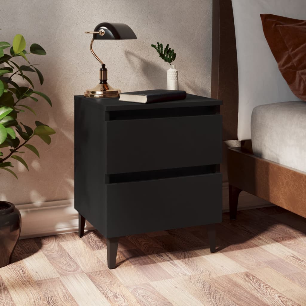 Nightstand Black 40 x 35 x 50 cm Particleboard