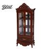 Retro Miniature Storage Shelf Curio Cabinet, 1/12 Scale Mini Wine Wooden Tiny Display Cabinet with Doll Mansion Drawers Drawer, Vintage Furniture for