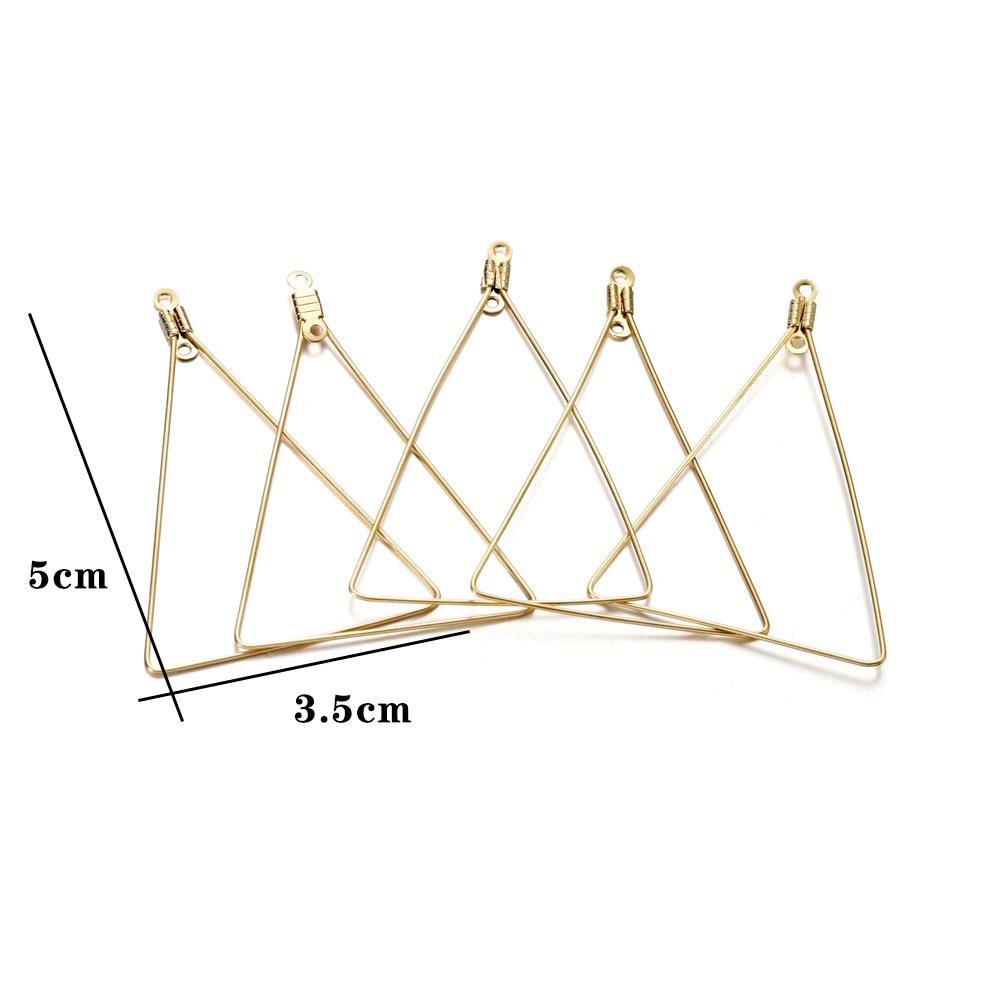 10/20pcs Stainless Steel Earrings Pendants DIY Accessories Gold Color Geometric Shaped Charm For Jewelry Making Findings