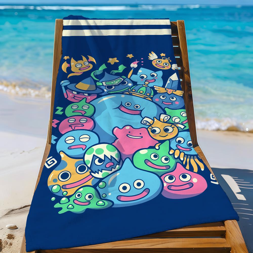 Cartoon Slime Dragon Quest Towel Quick Drying Beach Towels Are Suitable For Swimming Pools Camping Yoga And The Gym