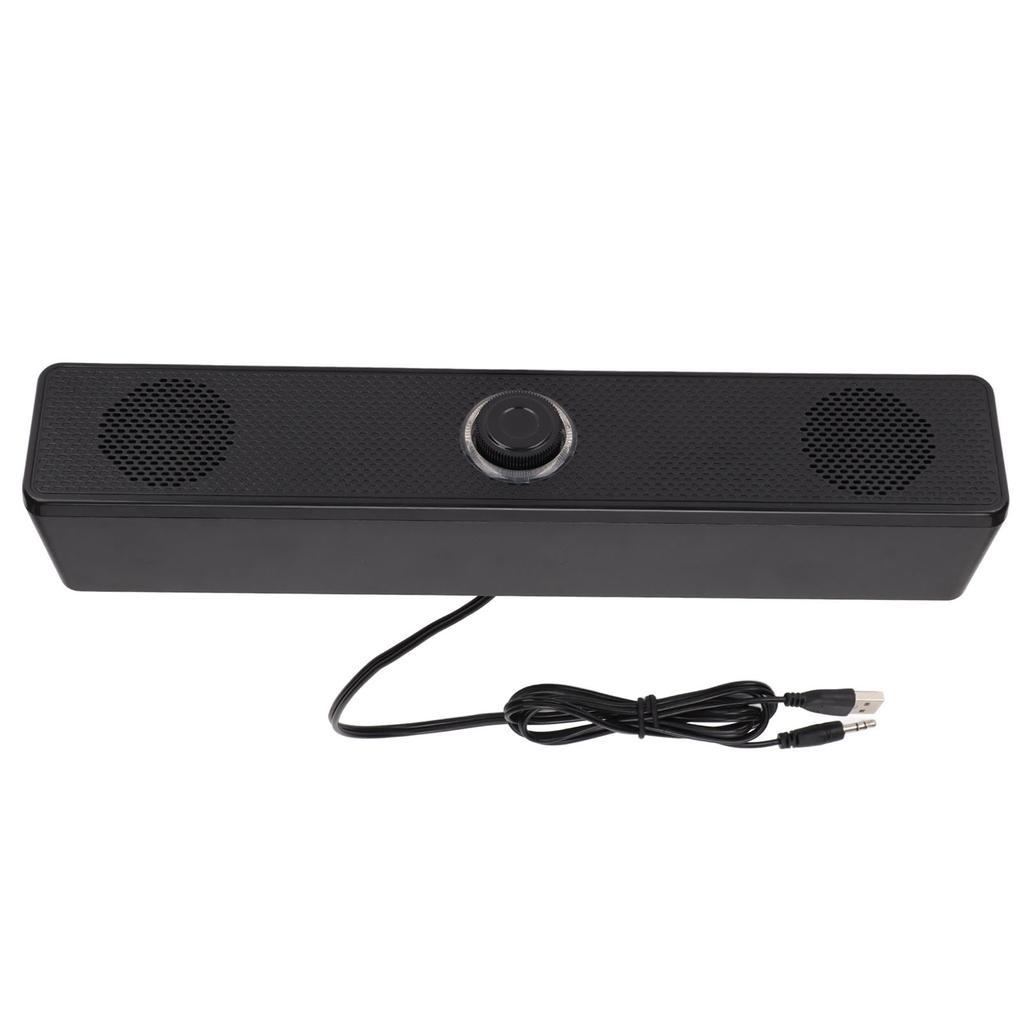 Computer Speaker 3.5mm Input USB Powered Wired Computer Soundbar with Volume Control for Desktop PC Laptop Tablet