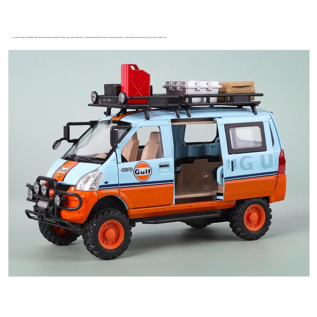 1/24 WuLing VAN Veicolo Fuoristrada Modello in Lega Auto Giocattolo Diecasts Fusione in Metallo Giocattoli Auto con Suono e Luce per Bambini Veicolo
