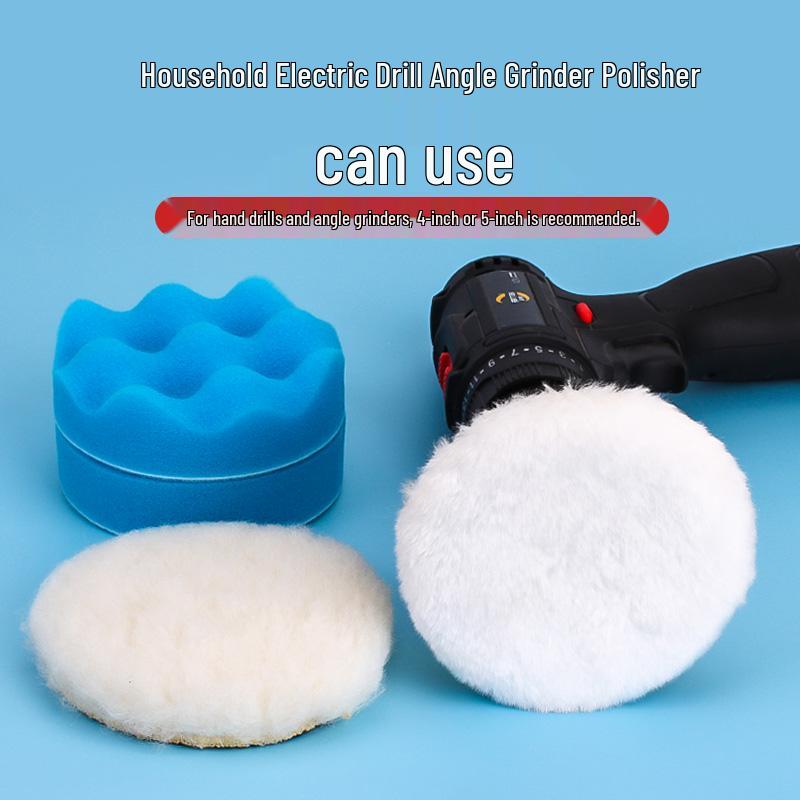 Self-Adhesive Car Wax & Polish Wheels: 3-7 Inch Wool & Sponge Discs for Polishing and Waxing