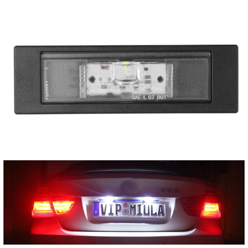 LED License Plate Lamp for E85 E86 E89 E81 E87 F20 F21 63267193294 6326-7193-294 Rear Bumper Number Plate Lamp Light License Plate Covers Frames 6