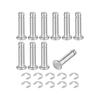 10 наборів M4x16мм Циліндрична вісь 304 Нержавіюча сталь Стопорне кільце Штифт позиціонування Плоский