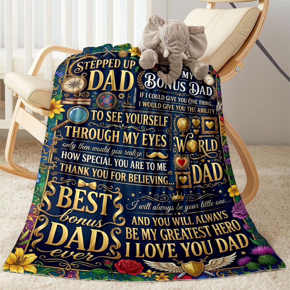 Love You Dad Always Flannel Blanket-Soft and Suitable for Sofas,Beds,Offices,Travel,All Seasons,Great Gift for Holidays and Birthdays.
