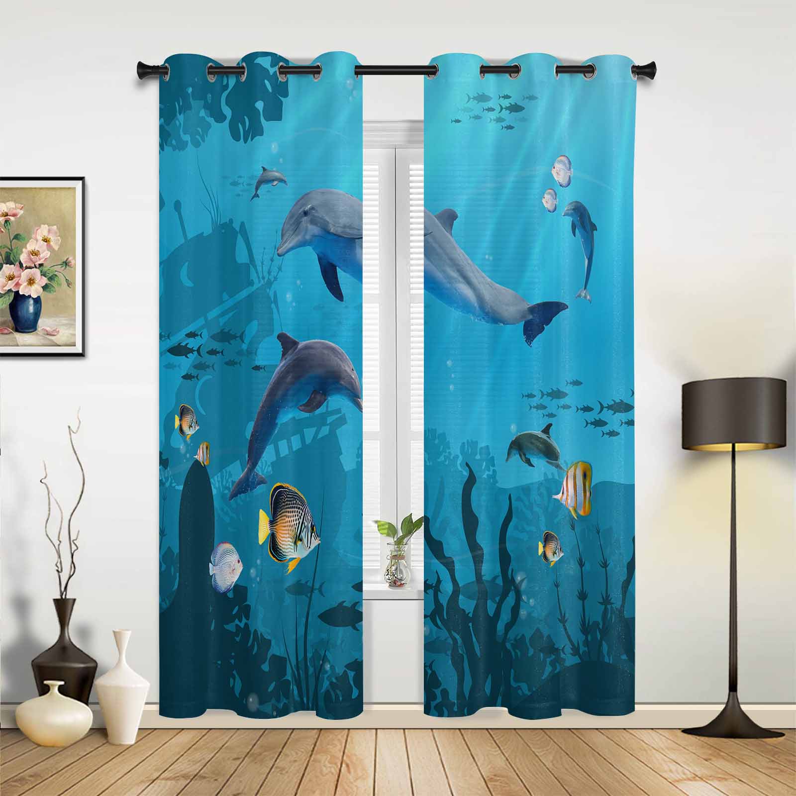 

Лесные животные Милые лисы Медведи Олени Цветы Растения Шторы для окон Шторы для гостиной Декоративные предметы Гостиная 135W x 60H(cm)