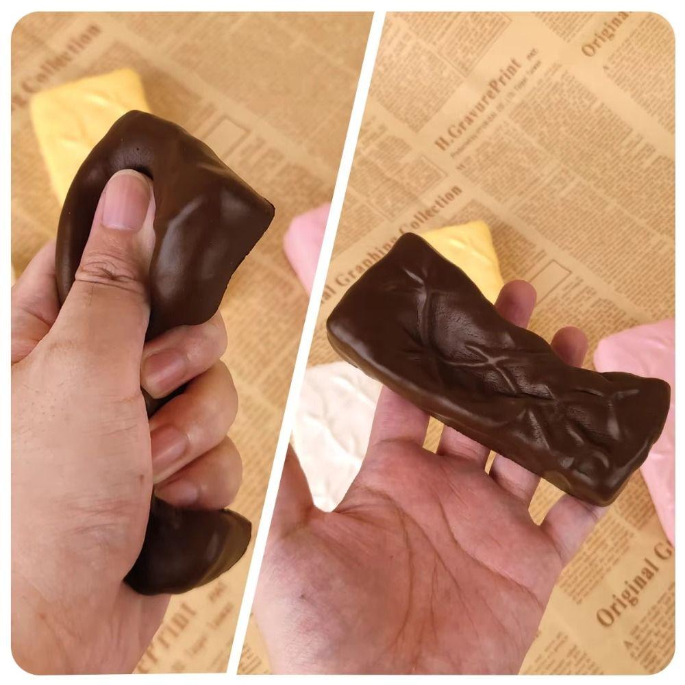 Release Hand Simulation Chocolate Squeeze Toy Sensory Slow Rebound Squeeze Toy for Adult