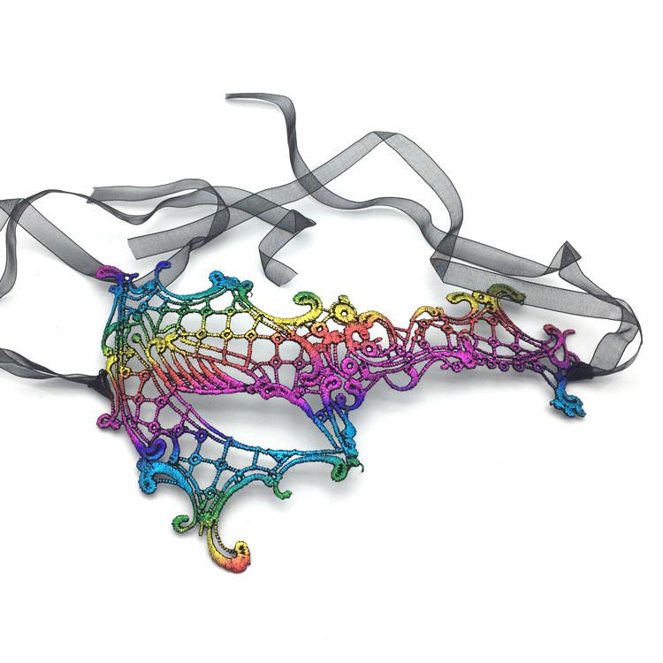 Half Face Lace Mask With Unique Design For Costume Parties And Holiday Celebrations