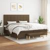 3137184 vidaXL Divan Bed with Mattress Dark Brown 200x200 Cm