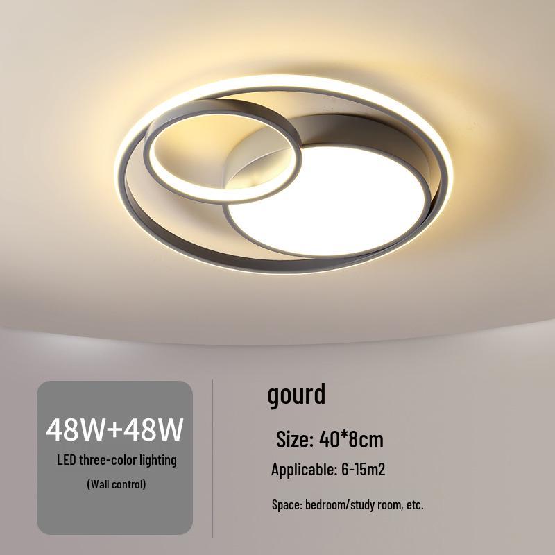 Nordic Modern LED Ceiling Light - Minimalist Black & White Design for Bedroom, Study, or Romantic Settings