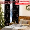 Set Of 2 Flat Printing Curtains Without Rod Heart Pattern Popular Drapes Festival Versatile Durable Polyester Curtain