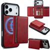 2 In 1 Magnetic Leather Wallet Cards Solt Case for iPhone 18 Pro Max 17 16 15 14 13 12 for Magsafe Stand Shockproof Cover