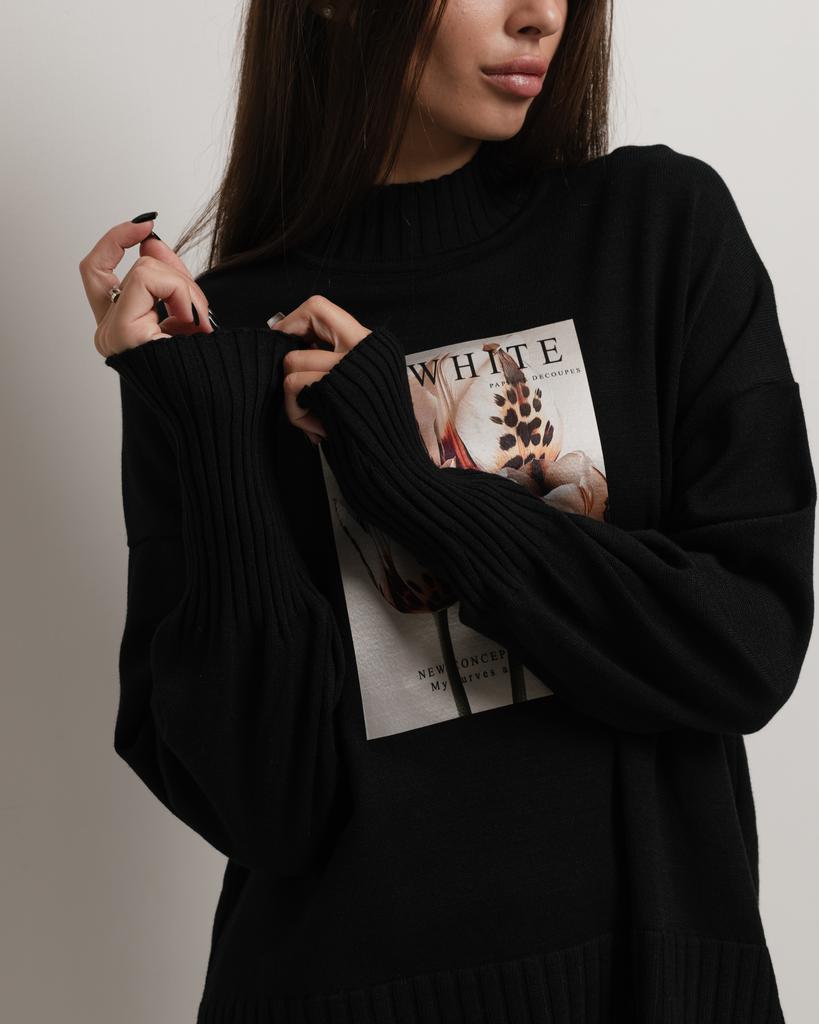 Women's Sweater Of White 10005 42 Black