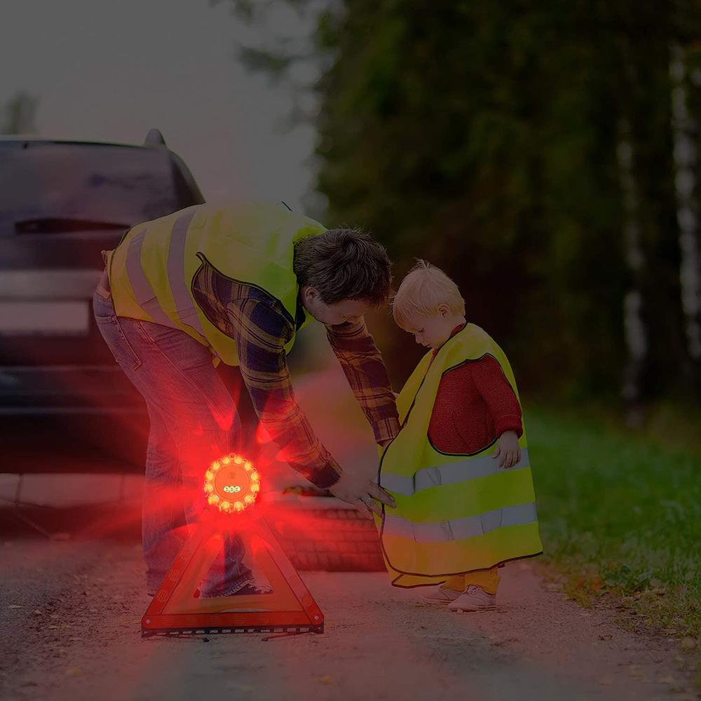 1pc 3pcs Magnetic LED Strobe Warning Light Emergency Road Rescue Safety Flashing Lights Car Roadside Beacon Lamp Flare