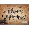 Happy Birthday Party Magic School Theme Decoration Banner Background Magic Boys and Girls Children Photography Background Photo