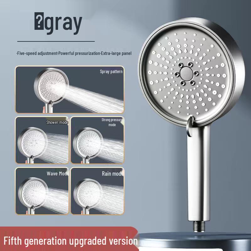 Pressurized Shower Set: Large Panel & Handheld Shower Head for Bathroom Bathing