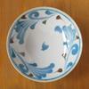 Awasaka Arabesque Salad Diameter X Height Microwave and Dishwasher Made In "Brush Blue" Bowl/Noodle Bowl, 25.5cm 7.5cm, Safe, Japan, MN-857