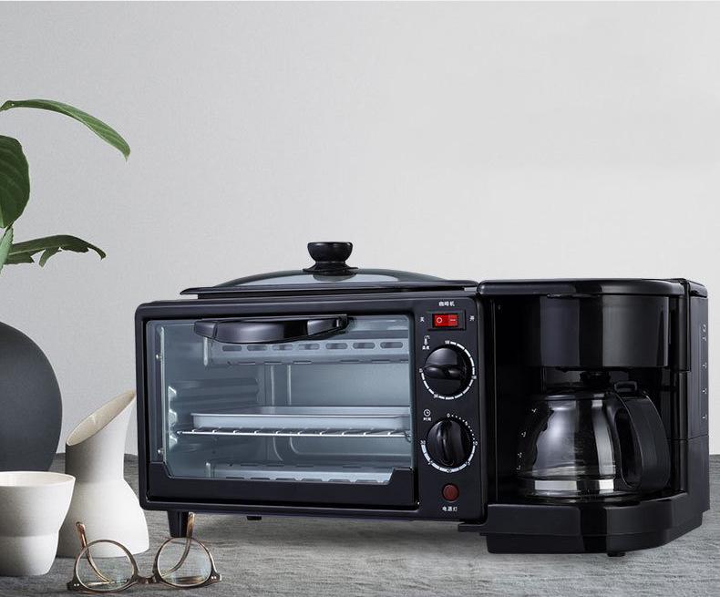 3-i-1 Multifunksjonell Frokostmaskin: Kaffe, Brødrister og Engelsk Frokostmaskin
