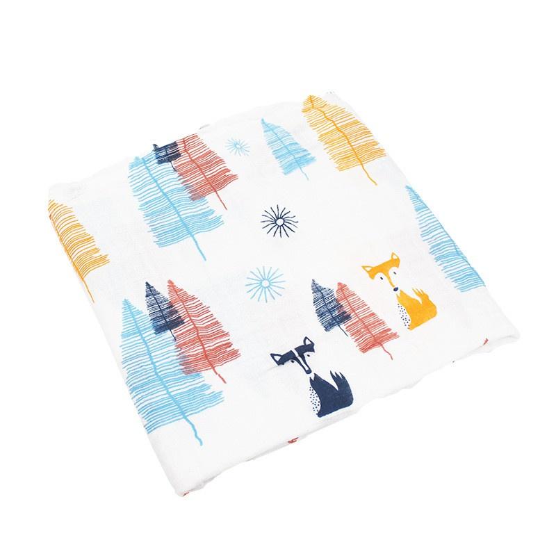 120*120 cm Dubbellagers babygazefilt Inslagna handduksfiltar