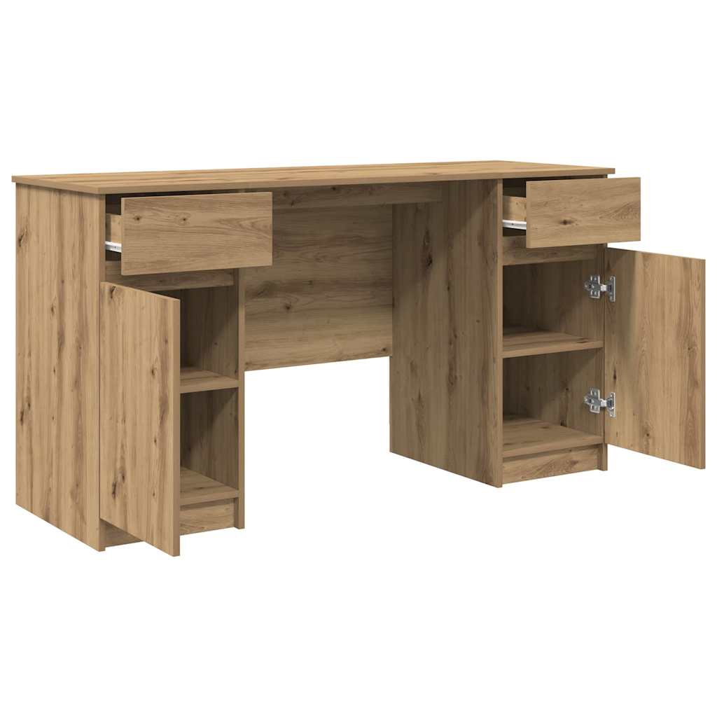 Artisan Oak Writing Desk 140 x 49 x 76 cm Wood Based Material