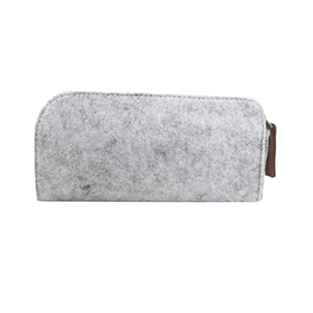 Portable Students Pen Bag Large capacity Pencil Case Zipper Storage Stationery Organizer Felt School Pencil Case School Supplies