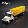 Set di Blocchi da Costruzione Camion da Trasporto Logistica Urbana Veicolo Modello Contenitore Cargo Robusto Semirimorchio Giocattolo da Costruzione Regalo