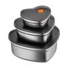 Hjerteformet matboks Bento-boks Forseglet Lekkasjesikker 304 Rustfritt Stål Matbeholdere Med Plast