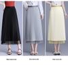 Spring 2026 Reversible Mesh Pleated A-line Midi Skirt
