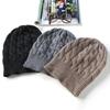 Women's 100% Pure Cashmere Cable Knit Hat - Thick, Warm, and Fashionable for Autumn and Winter