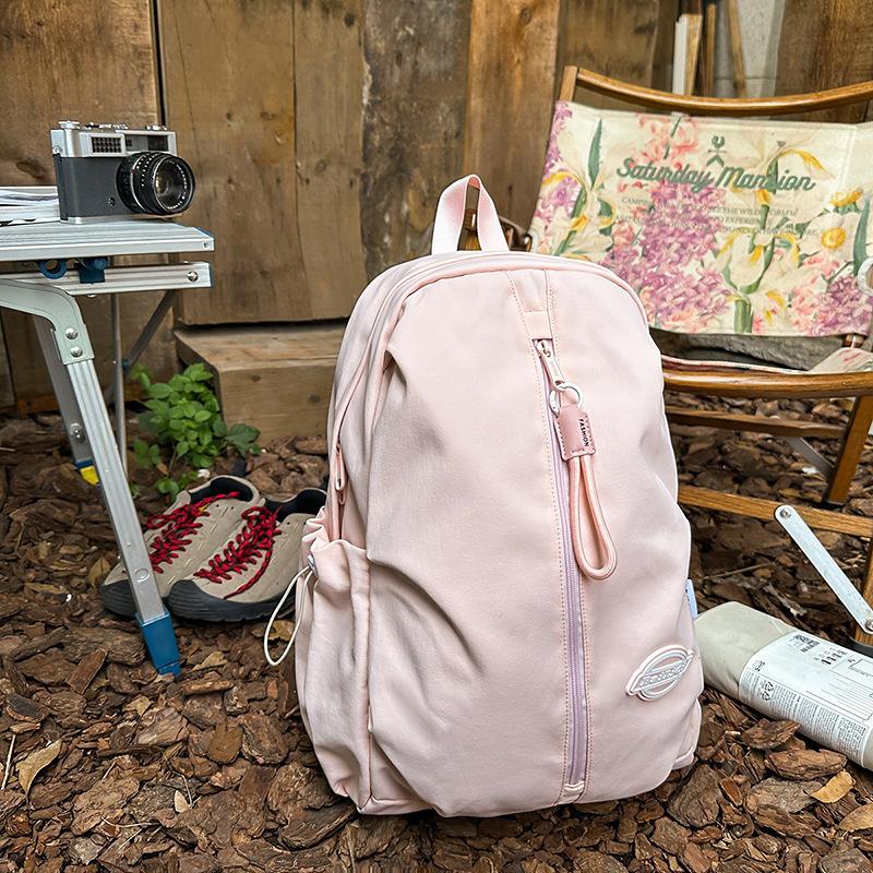 

Новый высококачественный, свежий и милый рюкзак конфетных цветов, рюкзак большой вместимости для пары учеников средней школы розовый