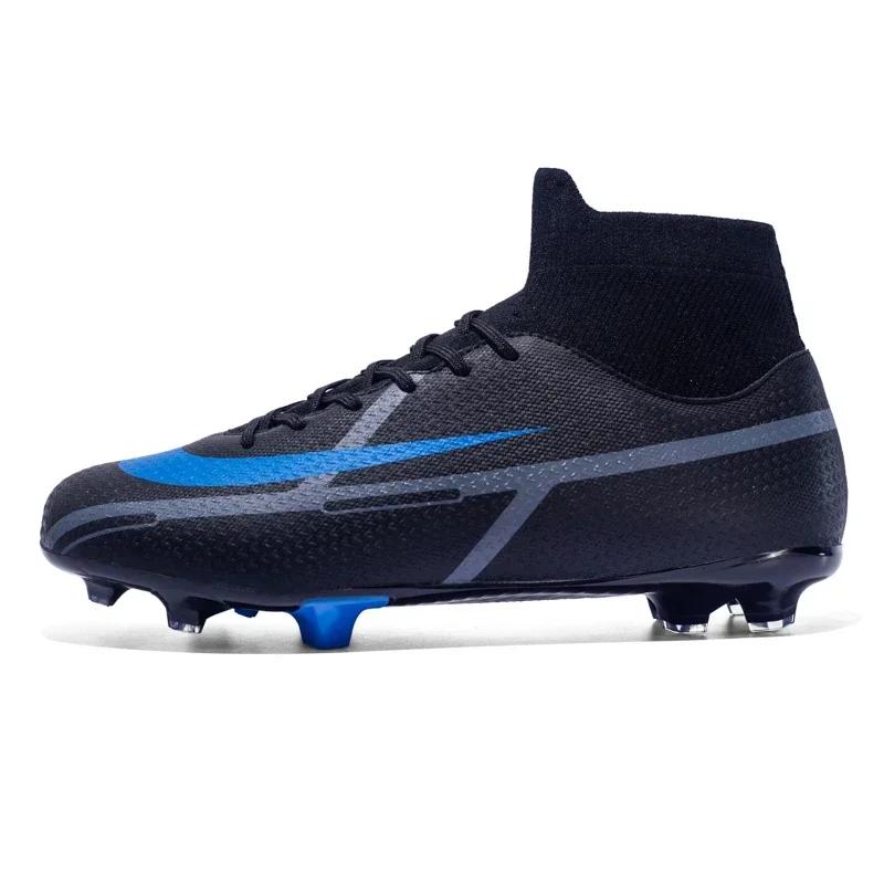 Men Soccer Shoes TF/FG High/Low Ankle Football Boots Male Outdoor Non-slip Grass Multicolor Training Match Sneakers Size 35-45
