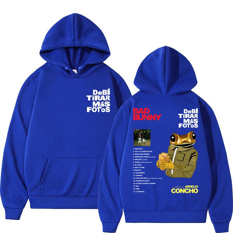 Bad Bunny Debi Tirar Mas Fotos Album Tour Hoodies Herren Damen Mode Hip Hop Sportbekleidung Fleece Warm Übergroße Mäntel