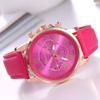 1PC Fashion Watch Belt Ladies Watch Women's Multi-color Belt Rose Gold Quartz Watch