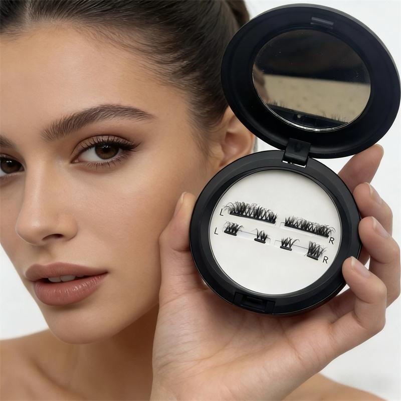 New Pbt Hair 3D Lash Extensions Quantum Magnetic Reusable Cruelty-Free Invisible Clear Band Private Label Dropshipping