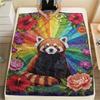 1PC Quilting Print FlAannel Blanket, High Quality Comfortable for All Seasons, Home Decor, Warmth and Comfort