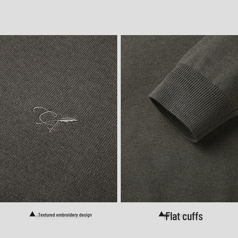 HLA Men's Chic Ageless Round Neck Knitted Sweater