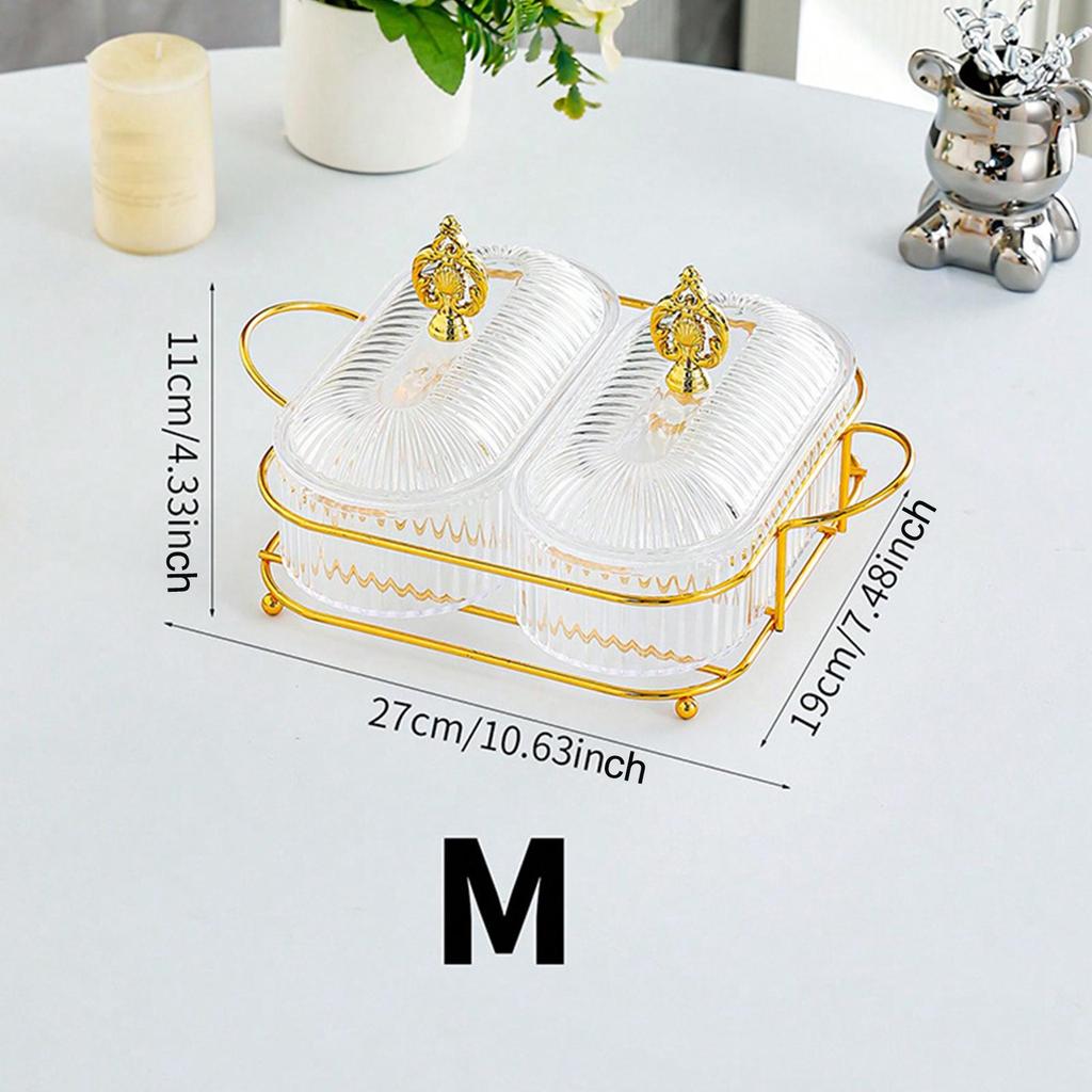 Candy Bowl Appetizer Serving Tray Snack Dishes Divided Platter Fruit Container With Lids