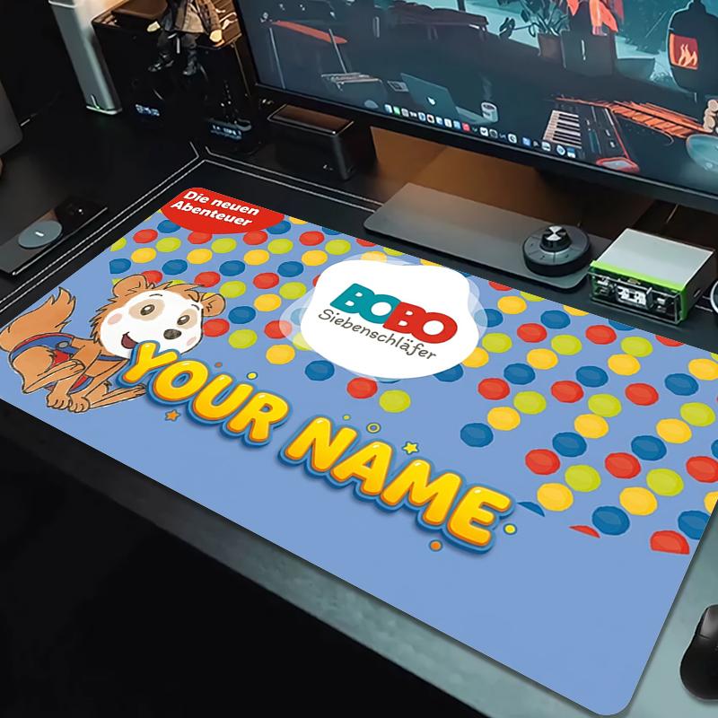 Custom Name Bobo Siebenschlfer Mouse Pad Large Gaming Table Cushion Nonslip Laptop Tablet Big Mousepad Xxl Mat Mini Pc Playmat With Lock Edge