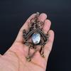 Dendrite Opal 999 Copper Wire Wrapped Pendant, Handmade Gemstone Jewelry Pendant Gift For Birthday
