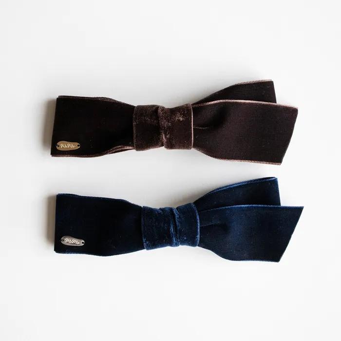 Velvet ribbon knot hairpin (2colors)