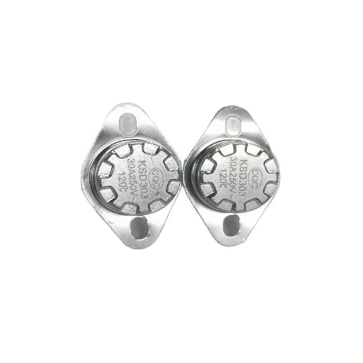 5PCS/Lot KSD303 Temperature Switch Thermostat Sensor Ceramic 30A/250V Normally Close 40-150 Degree