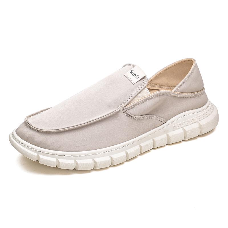 Holfredterse Lazy Shoes Classic Men'S Sneakers Loafer Shoes Casual Canvas Shoes Slip On Wide Fit Shoes Black/Green/Khaki Ys9901