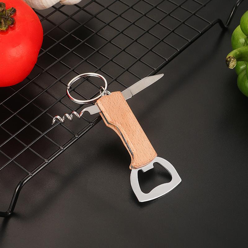 1Pcs Outdoor Portable Bottle Opener Multi-function Key Chain Knife Small Gift Wine Opener Wine Opener