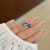 Jewelry Accessories Insect Drip Oil Ring Geometric Enamel Flower Ring Retro Painting Ring  Friend