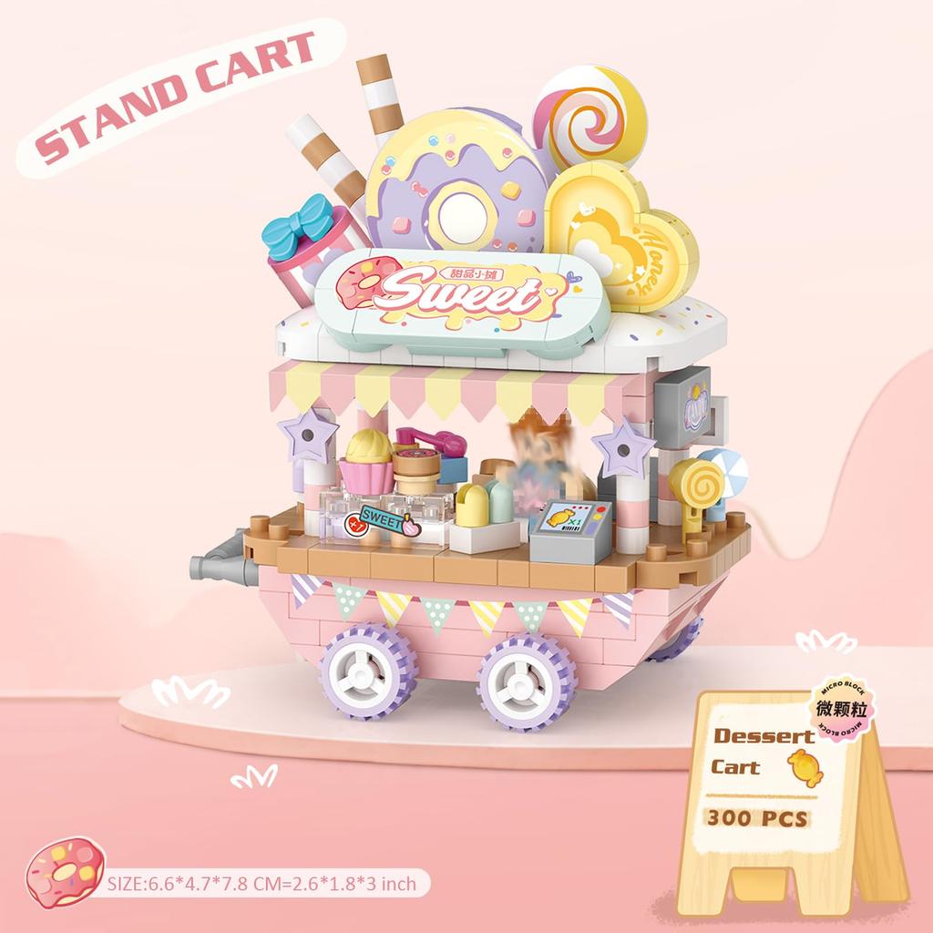 MEIEST Σετ Δομικών Τουβλών Τροχήλατου Φαγητού 3 Τεμαχίων, Παιχνίδι Δομικών Τουβλών Κόκκων Συλλογής Cityscape, Διακόσμηση Σπιτιού