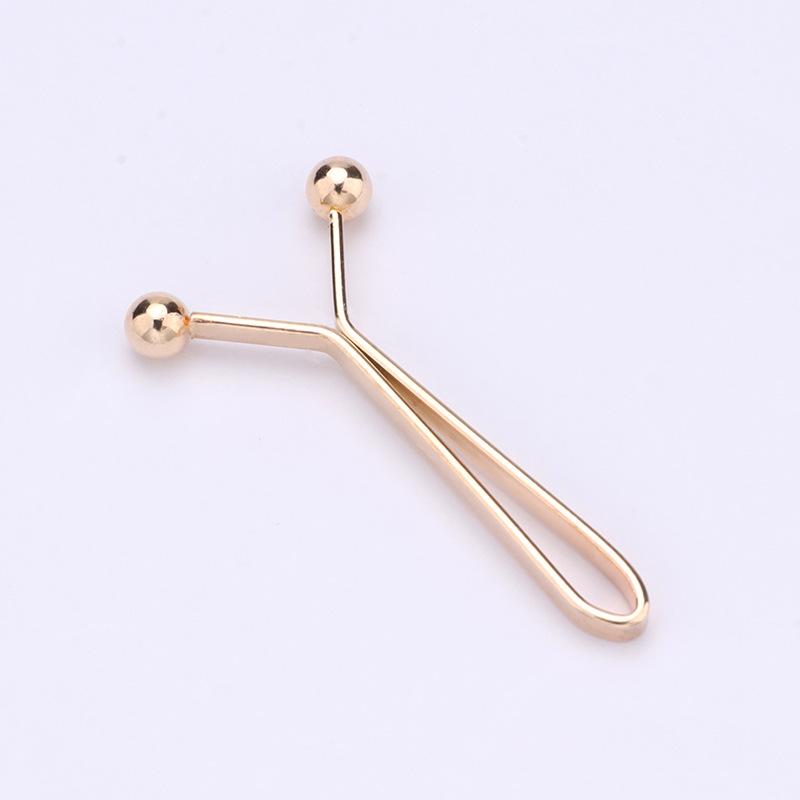 Colorful Metal Bead Headscarf Clip - U-shaped, Multifunctional Fashion Accessory