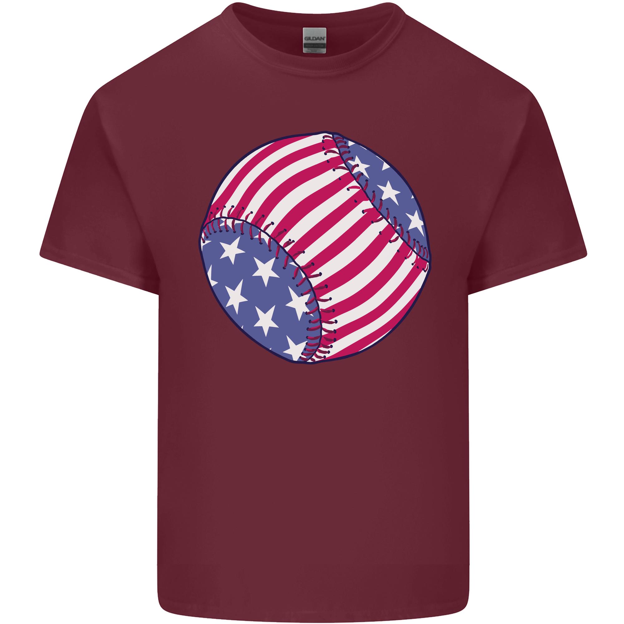Baseball Usa Stars And Stripes American Flag Unisexs Light Cotton Tshirt S