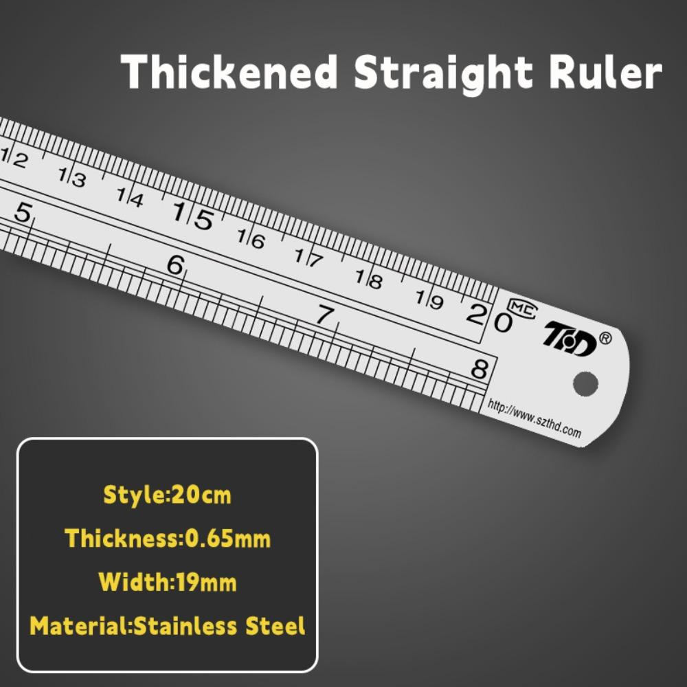Double Side Scale Stainless Steel Ruler Stainless Steel Drawing Ruler Measuring Tool  Engineering